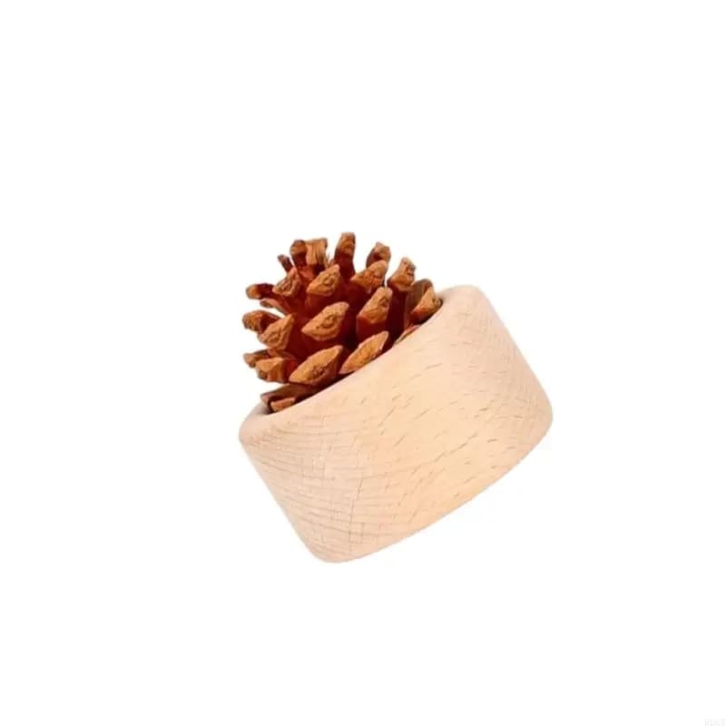 Odorless Flameless Pinecone Oil Diffuser Natural Wooden Design For Indoor Use