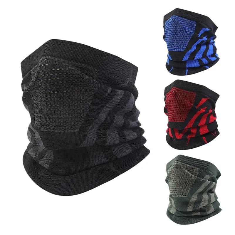 Maschera da sci calda traspirante invernale unisex per bici moto mezza maschera sciarpa sport all'aria aperta corsa escursionismo pesca maschera da ciclismo