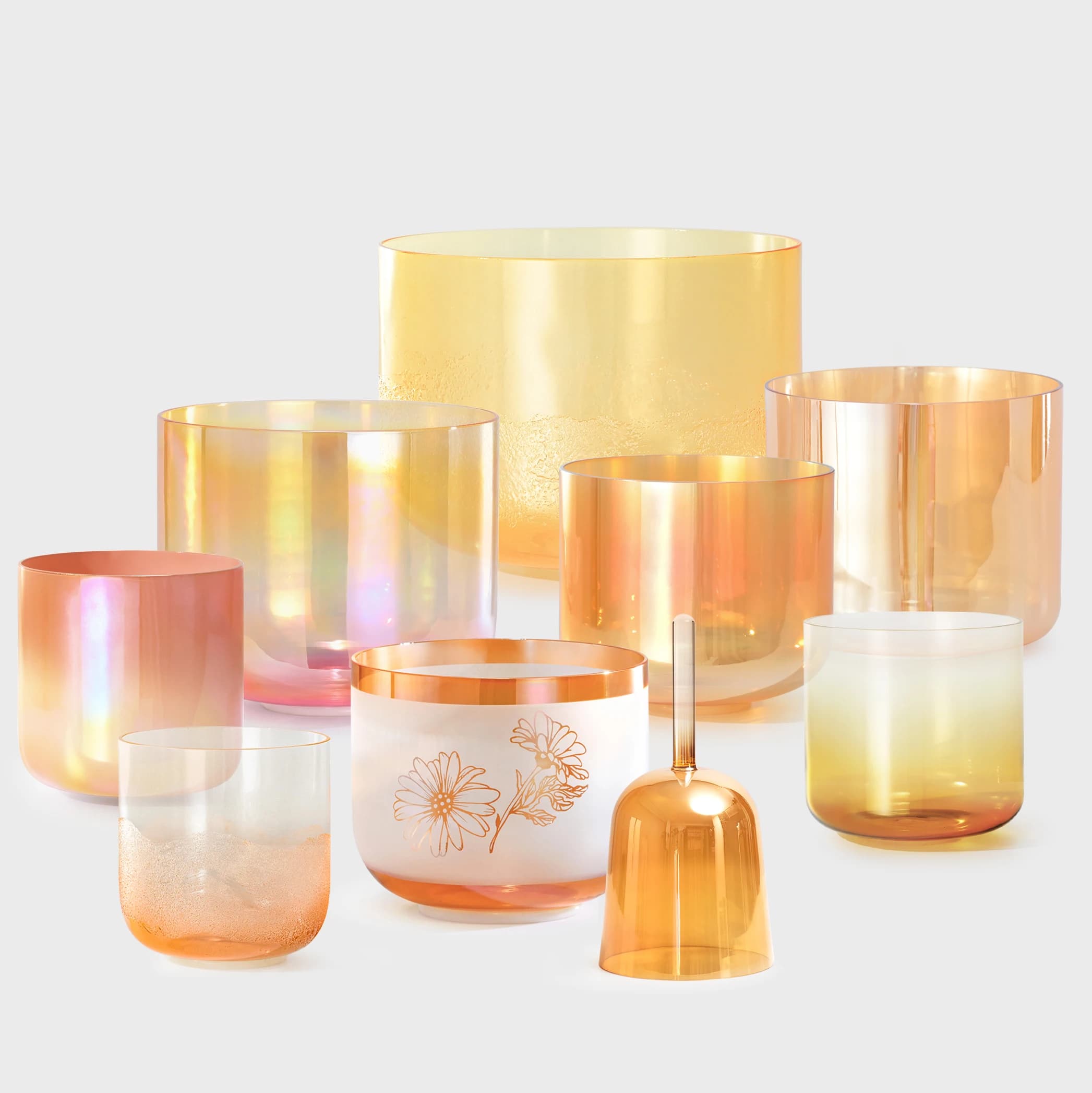 99.99% Purity Quartz Crystal Singing Bowl With Free Mallet 440Hz/432Hz Tones For Sound Healing & Meditation