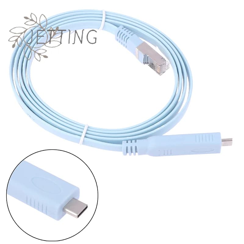Hot 1pc 1.5m Usb C To Rj45 Console Cable Rs232 Serial Adapter For Router Rj 45 Data Cable Converter Type-C Switch Control Cables