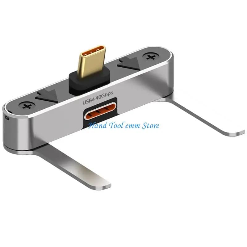 H37F 8K Resolution USB C Hub Connector Featuring 240W Charging 40Gbps Transfer And Ergonomic Phone Stand for Car and Travel