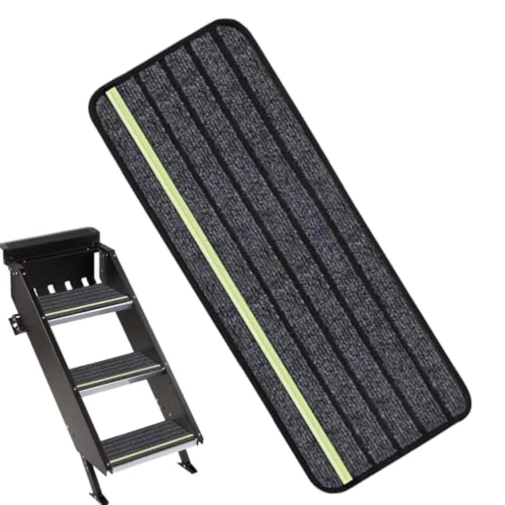 Tappetino per camper per pulizia senza sforzo Tappetino che si illumina al buio 19x49 cm 7,48x19,29 pollici Copri gradini antiscivolo Design facile da pulire