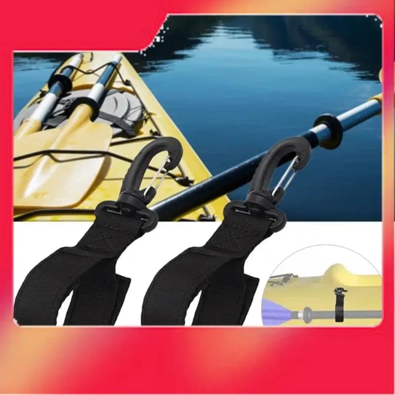 Clip di stoccaggio per pagaia Supporto per pagaia Clip per supporto per canna da pesca per barca da kayak, cinghia per remo per pagaia per barca gonfiabile Webbing-M54K