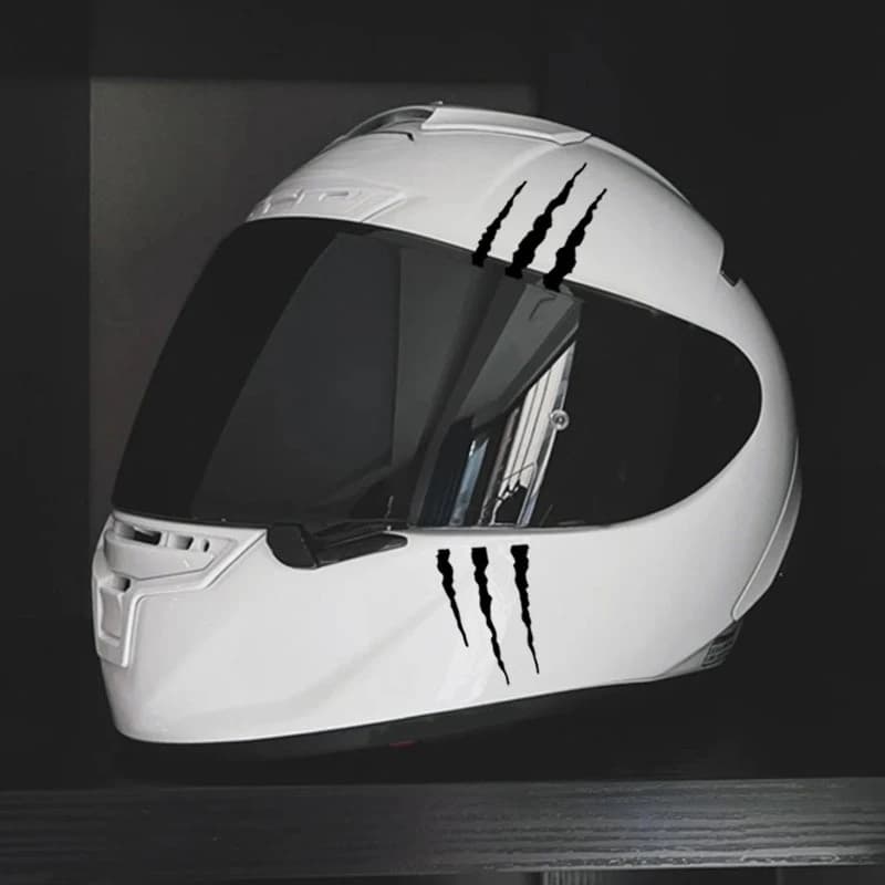 Set di Adesivi in Vinile a Forma di Artiglio di Mostro, Impermeabili, per Moto, Casco, Auto, Bici, Laptop