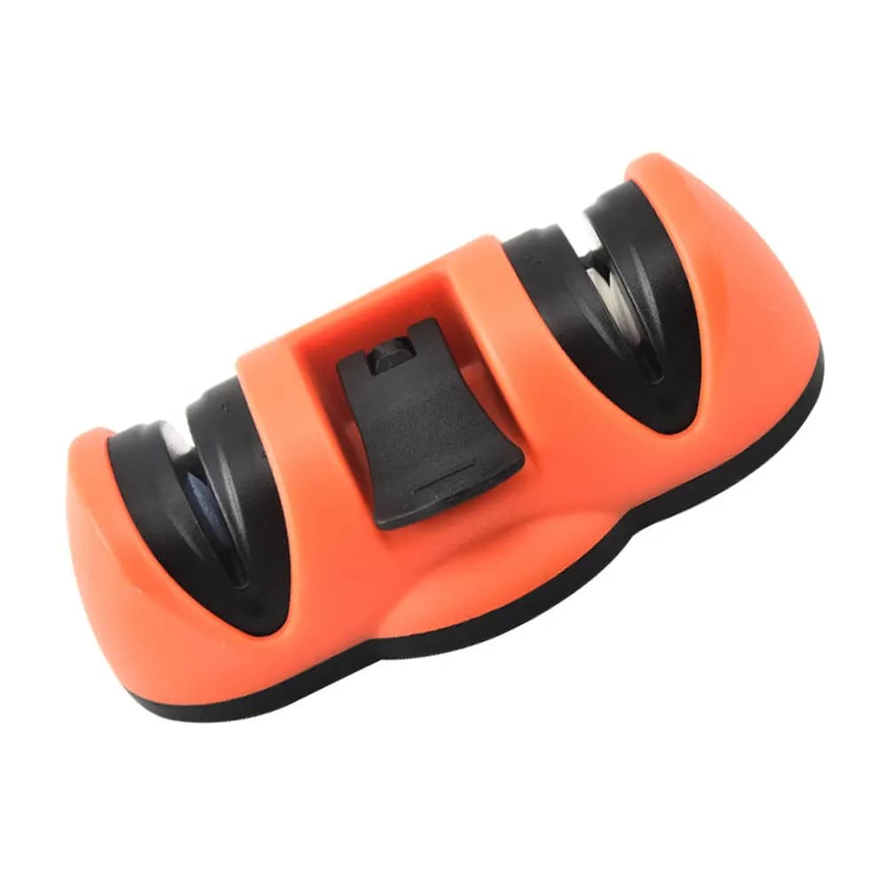 Affilacoltelli a doppio scanalatura con ventosa, gadget da cucina, strumento per affilare coltelli domestici, affilatura rapida professionale