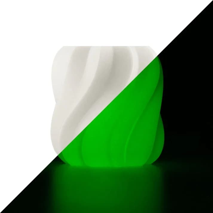 PLA Glow Filament 1.75mm, 120-Minute Glow-in-the-Dark, Resilient & Clog-Free, Non-Toxic Eco-Friendly, RFID Enabled