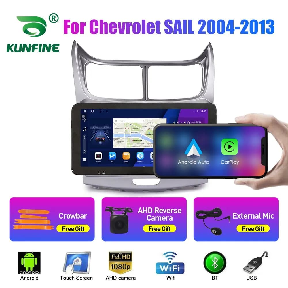 Autoradio da 10.33 pollici per Chevrolet Sail 2004-13 2Din Android Octa Core Car Stereo DVD Lettore di navigazione GPS Schermo QLED Carplay