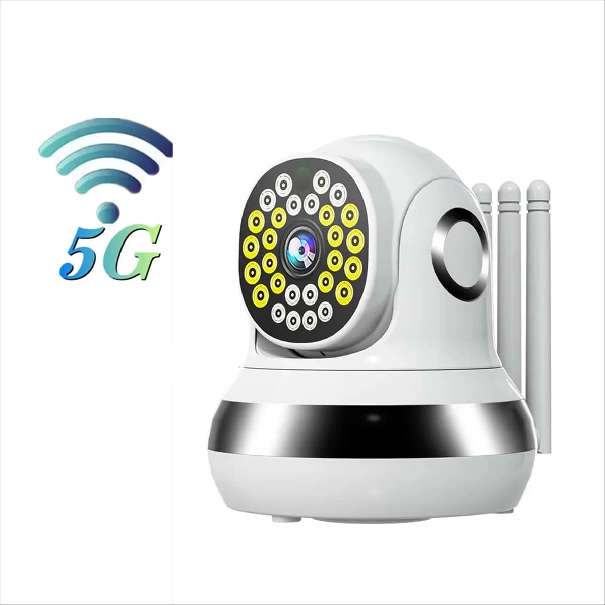New 2.4G&5G Dual Band WIFI Full Color Night Vision Wireless PTZ IP Camera AI Humanoid Motion Detection Baby Monitor EU PLUG