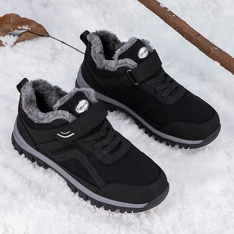 ELUVA Stivali termici da uomo Stivali da neve impermeabili invernali Scarpe da trekking da esterno antiscivolo Stivali da uomo leggeri e comodi e caldi