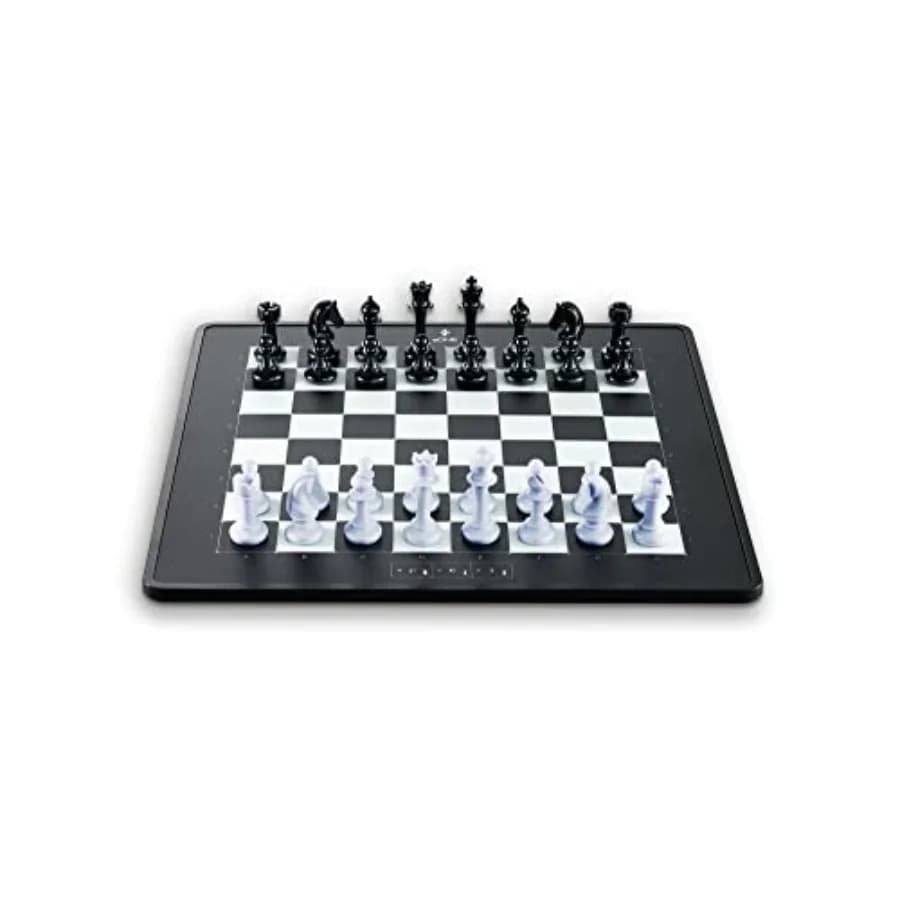 Set di Scacchi Elettronico per Adulti - Scacchiera Intelligente con Display LCD - Connesso USB e Bluetooth - Rilevamento Automatico dei Movimenti - AI