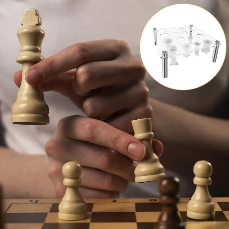 E8BD Porta stampi per appassionati scacchi Strumento supporto flessibile per creazione set giochi