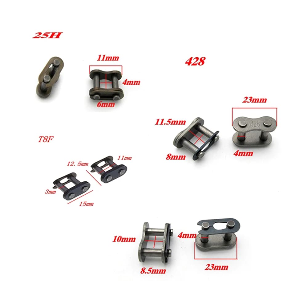 428/420/25H T8F/415H Catena Fibbia Anello di Collegamento Moto Catena Pesante Connettore di Collegamento Master Giunto di Collegamento Con O-Ring catena di Blocco