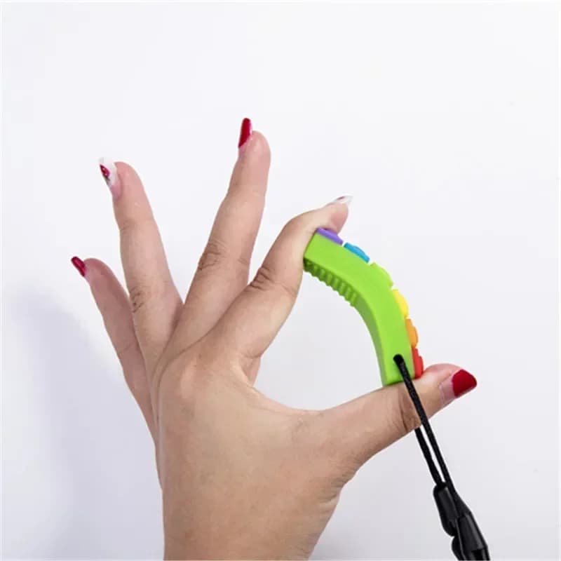 Collana con massaggiagengive in silicone, design con nuvole massaggianti lenisce le gengive dolorose, materiale alimentare sicuro da masticare, ideale per la dentizione dei neonati