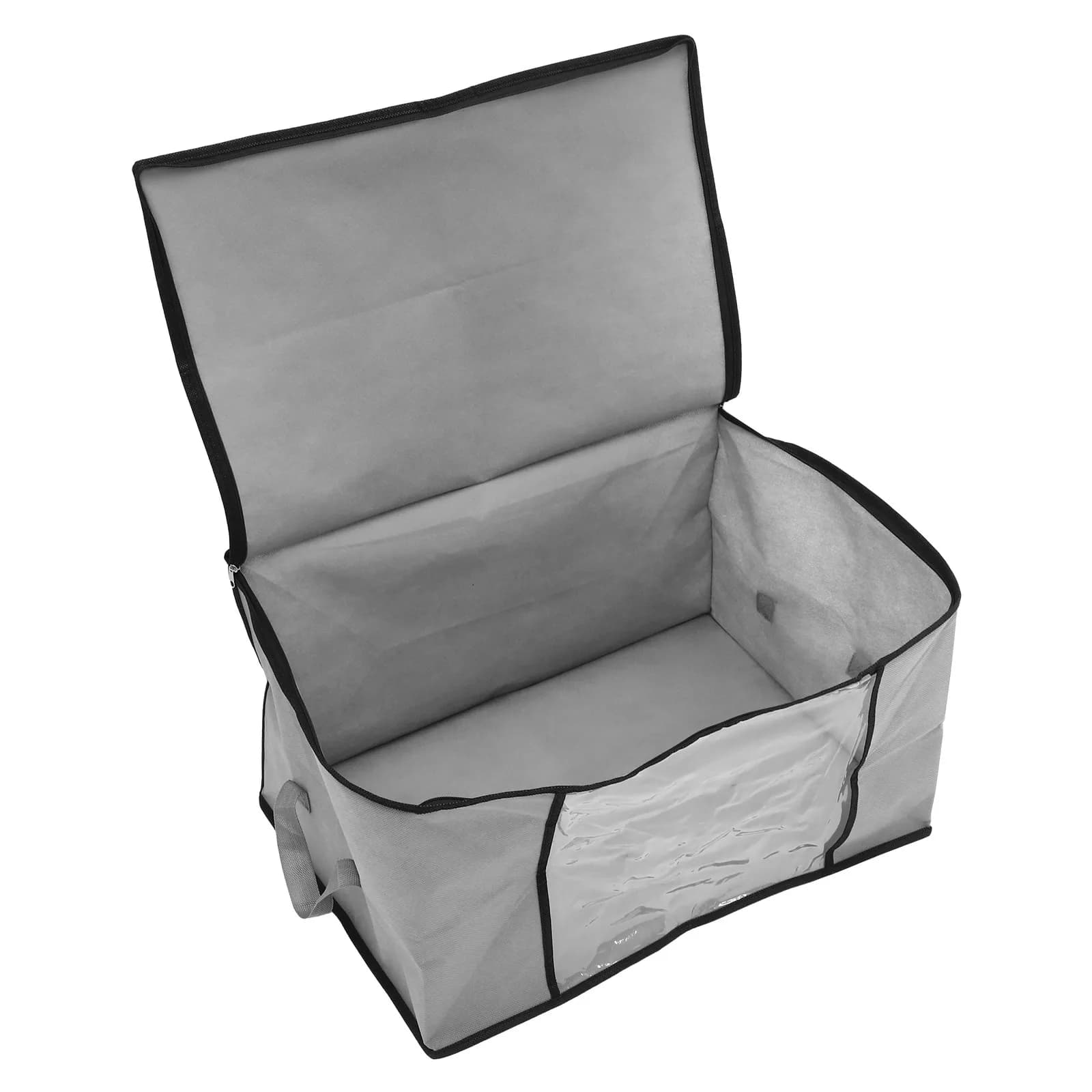 Contenitore Pieghevole Grande in Tessuto Non Tessuto Trasparente per Vestiti e Biancheria da Letto, Organizer per Lenzuola e Coperte, Contenitore per Armadio