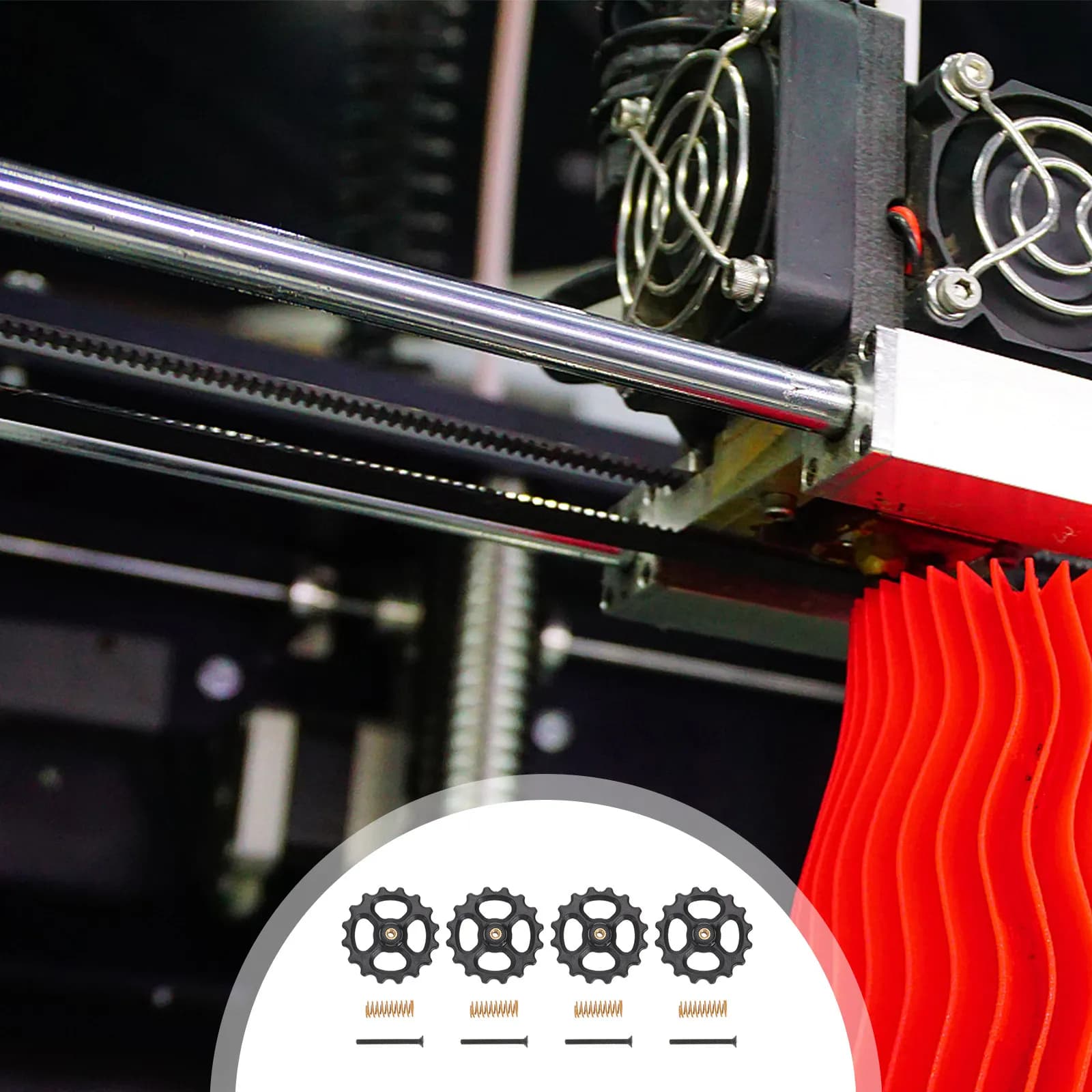 3D Printer Leveling Dice Set in Metal, 3D Platform Heater Kit with Manual Torsion Spring Screw, Strong Couple for Adjustment 3D Printing Platform