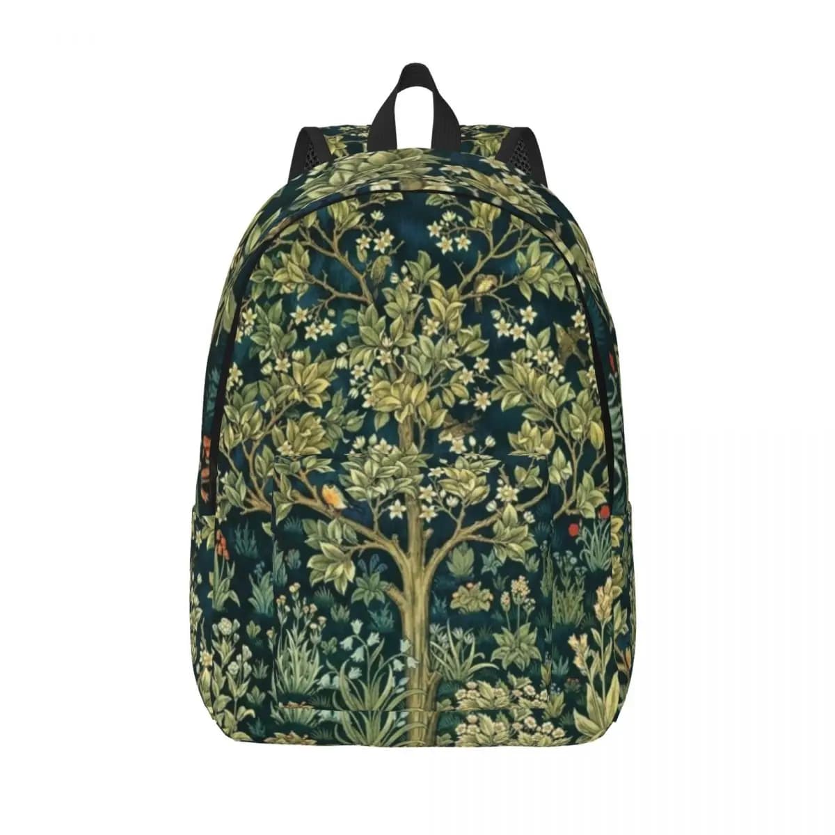 Albero della vita personalizzato di William Morris Canvas zaino Floral Textile College School borse da viaggio Bookbag adatto a Laptop da 15 pollici