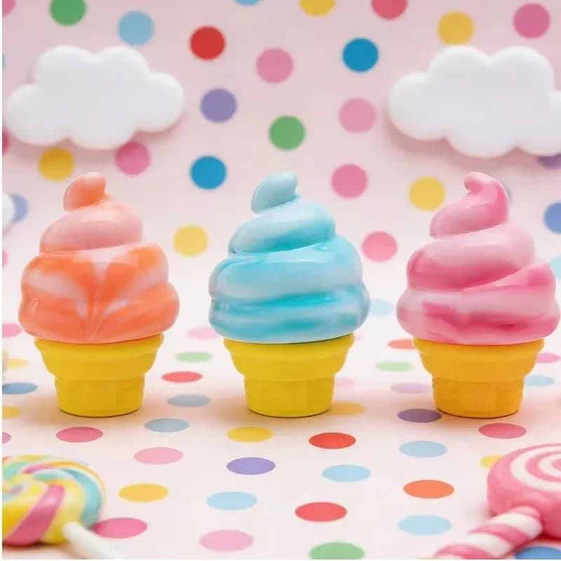 NUOVO Giocattolo Antistress Sensoriale a Forma di Cono Gelato Colorato Nee-Doh Nice Cream, per Ansia e Concentrazione, Regalo per Adulti e Bambini