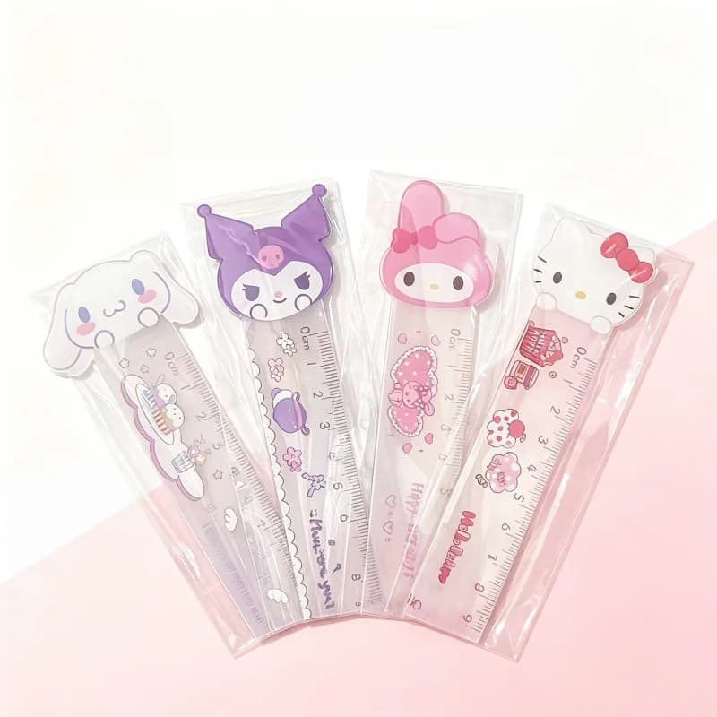Cinnamoroll Ruler Cute Sanrio Straight Edge Measuring Tool Precise Scale Durable Clear Scale for School Office Drafting Gift