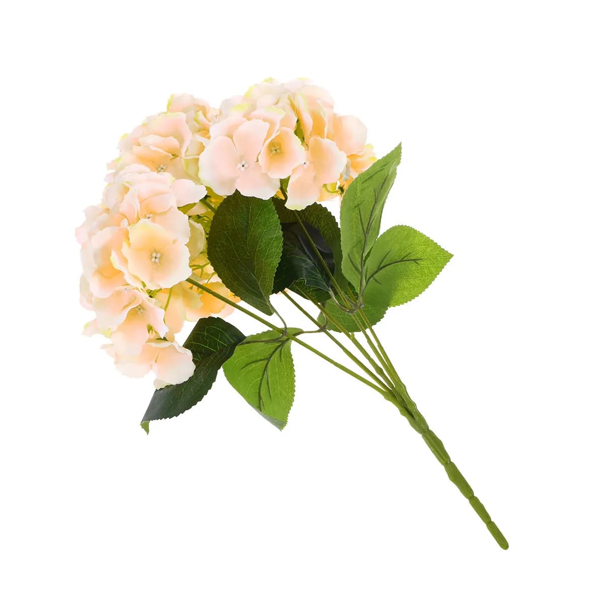 Bouquet di Ortensie Artificiali Arancione Chiaro, Stelo Singolo, Fiori in Seta Simulati per Decorazioni Casa, Matrimoni e Feste