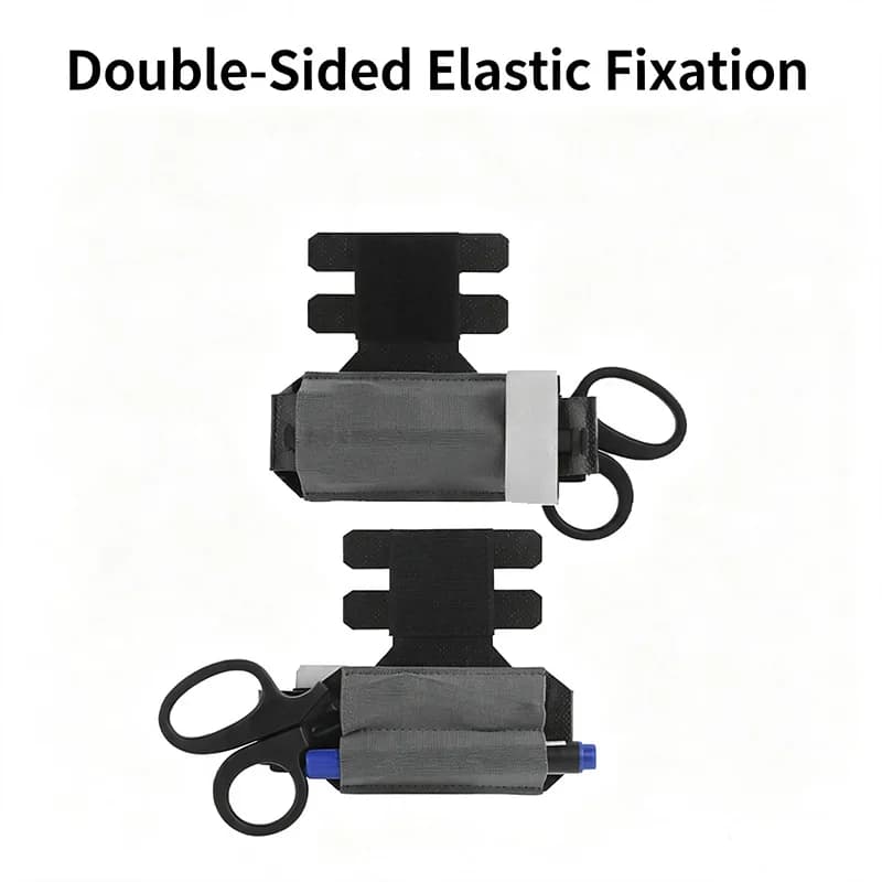 Trauma First Aid Kit Tourniquet Holder Double Sided Elastic Fix Strap Hook Loop Fastener Combination