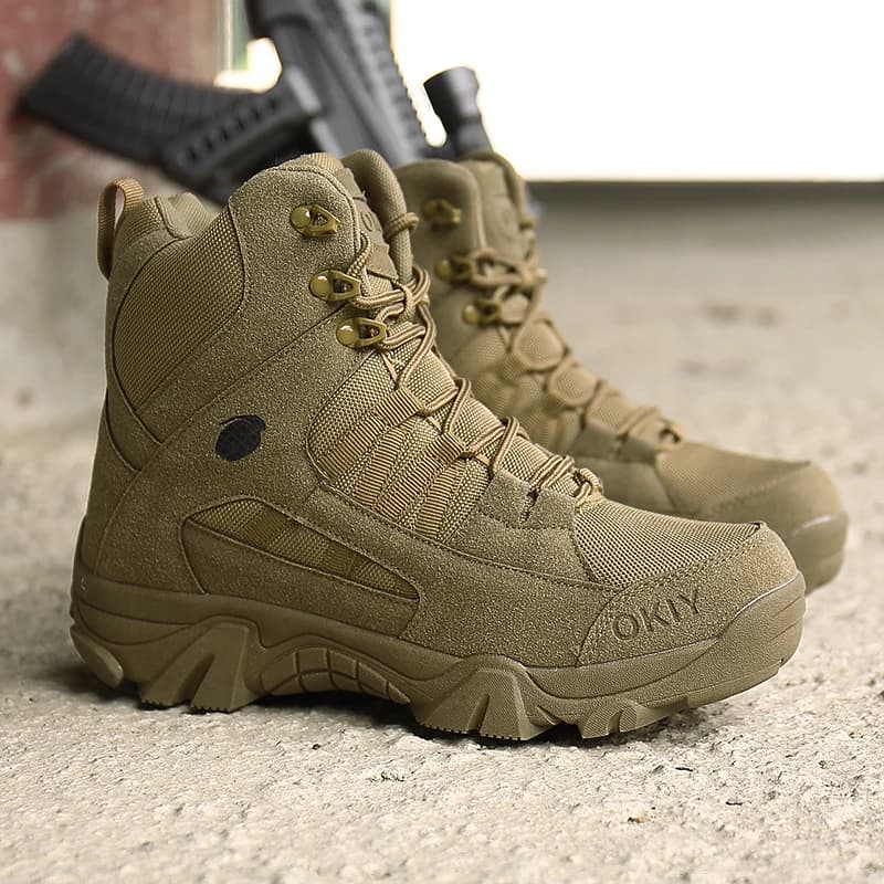 Scarponi da trekking da uomo Anti-attrito Suole antiscivolo spesse Sport da montagna Scarpe da lavoro per l'edilizia all'aperto alla moda e casual