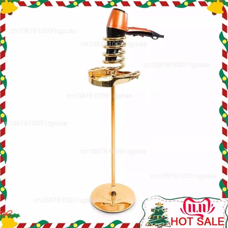 Stainless steel hairdressing instruments with floor support for hair dryer