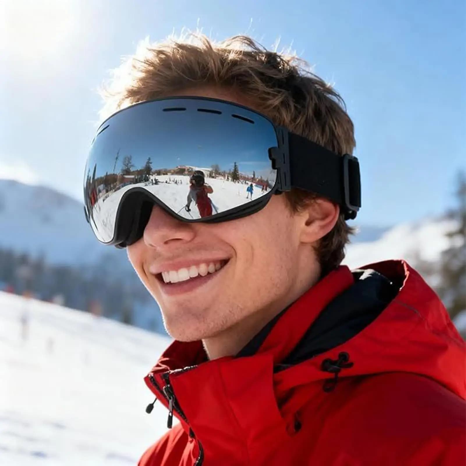 Occhiali da Sci Classici a Doppio Strato Antiappannamento UV400, Occhiali da Snowboard, Occhiali da Motoslitta, Occhiali per Sport Invernali all'Aperto