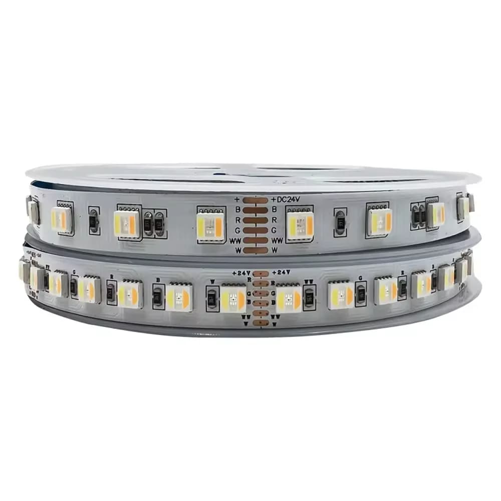 5M RGBCCT LED Strip Light 12mm 5 in1 Chip 60led 96leds/m 5050 SMD Led Tape Bar Light String Decorazione natalizia Luci 12V 24V