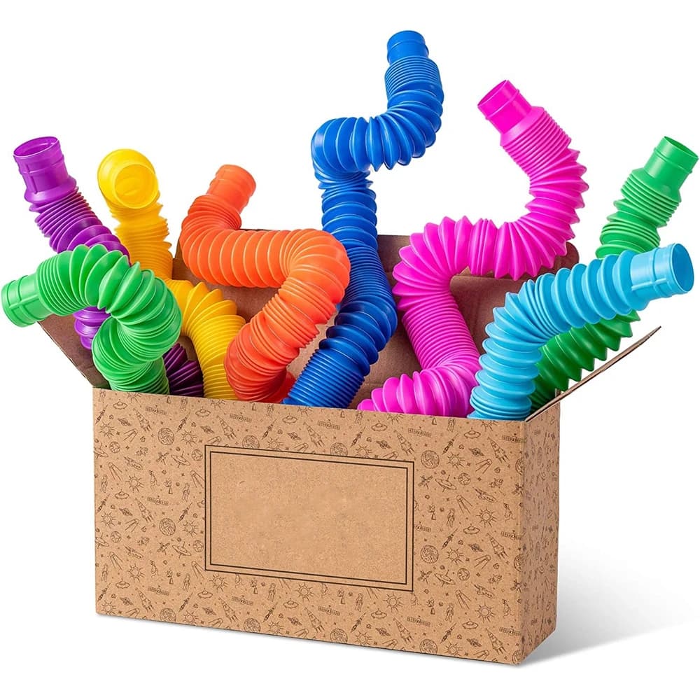 8PCS Pop Tubes giocattoli sensoriali antistress per bambini Top ADHD autismo Fidget Toddler Travel Toy Gifts Idea Unique Boys Girls