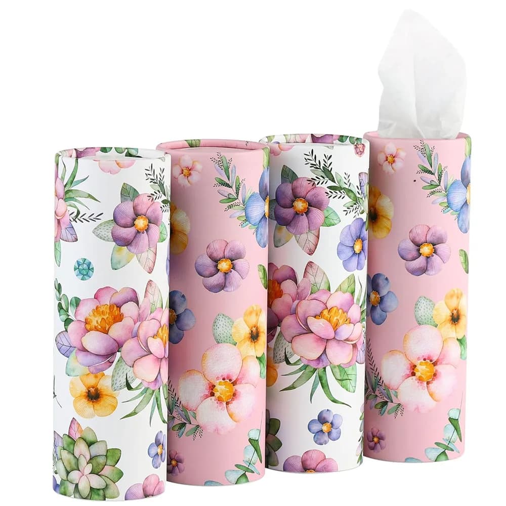 Porta fazzoletti da scrivania per auto da 2/4 pezzi, porta carta igienica colorata, porta tovaglioli da viaggio, scatola per fazzoletti riutilizzabile