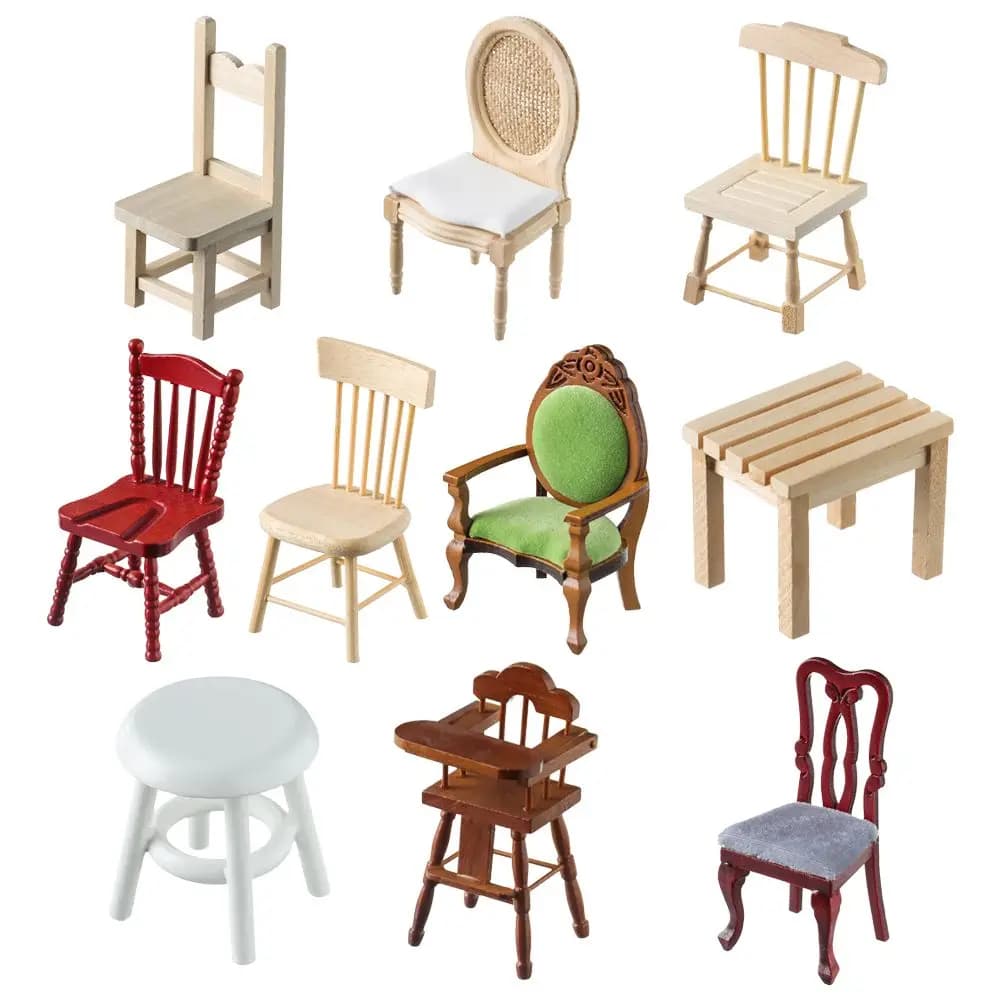 1:12 sedie per casa delle bambole simulazione piccolo divano sgabello sedia mobili modello giocattoli decorazione della casa delle bambole accessorio in miniatura per casa delle bambole