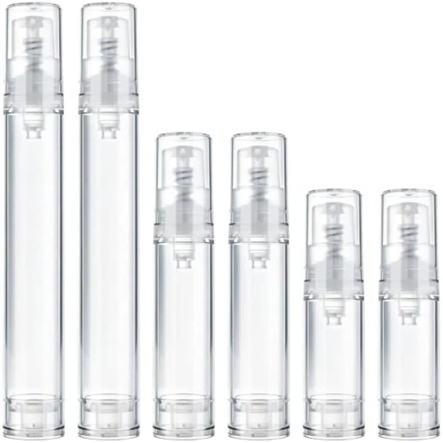 6pcs Airs Travel Pump Bottle, Empty Refillable Vacuum Pump Bottle, 5ml 10ml 15ml Pr Lot Travel Container DIY Cosmetic Foundat T