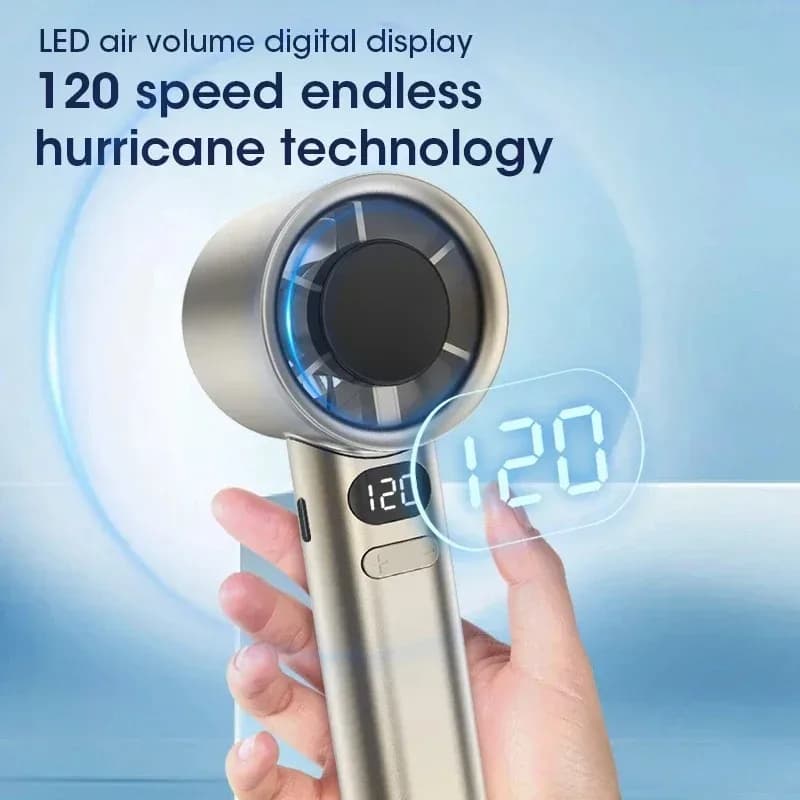 HOMEFISH Portable Handheld Fan USB Rechargeable High-Speed Electric Cooling Fan for Personal Use