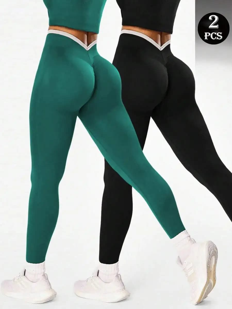 Leggings da donna a vita alta senza cuciture, elasticizzati e comodi per yoga, fitness e ciclismo