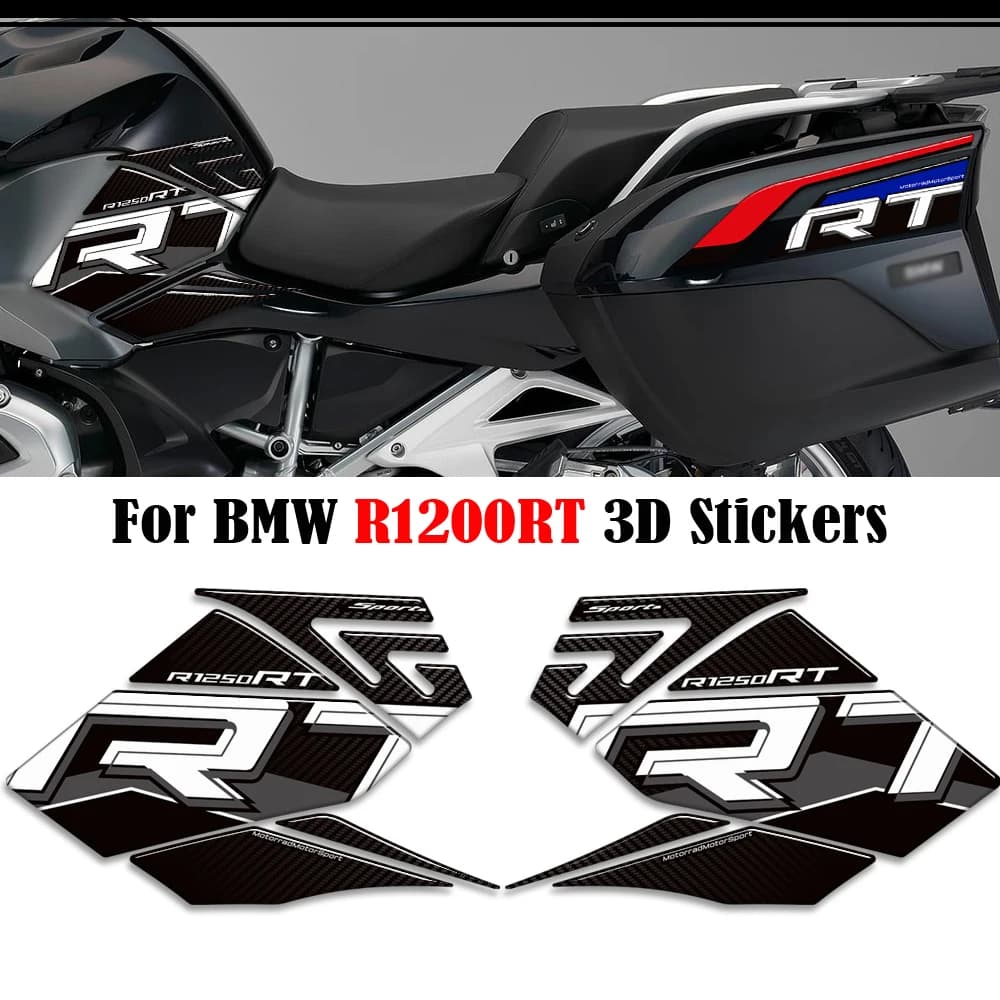 For BMW R1200RT R 1200 RT R1200 Protector Tank Pad Grips Knee Stickers 3D decals famine fender log luggage