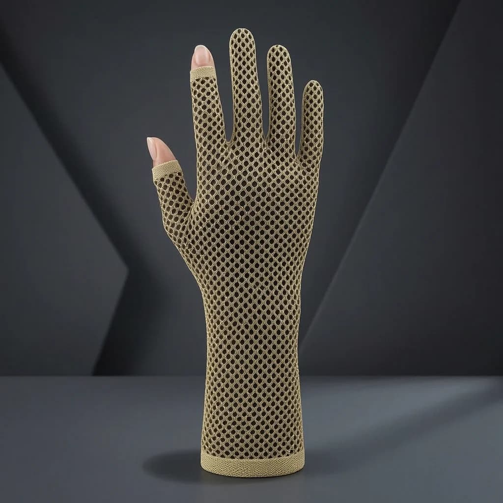 Fingerless Mesh Gloves Cosplay Stage Party Performance Harajuku Punk Fishing Net Hollow Out Accessories