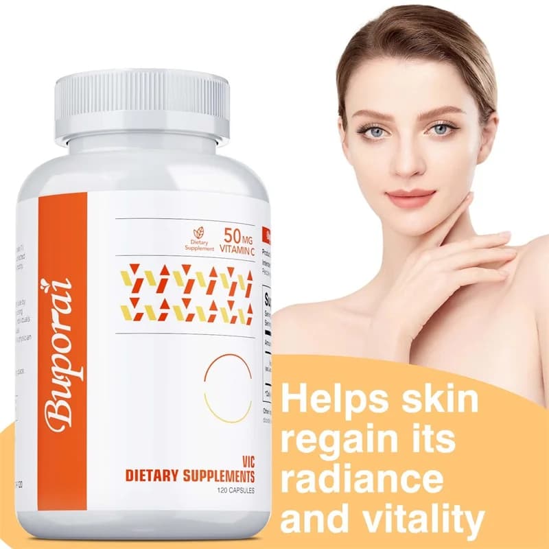Integratore di vitamina C - Nutrimento per la salute della pelle, favorisce la formazione del collagene e mantiene la funzione normale della pelle