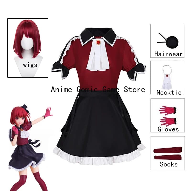 IN MAGAZZINO XS-3XL Arima Kana Cosplay Anime Oshi No Ko Kana B-Komachi Parrucca per abiti da palcoscenico Halloween Party Ooufits per le donne