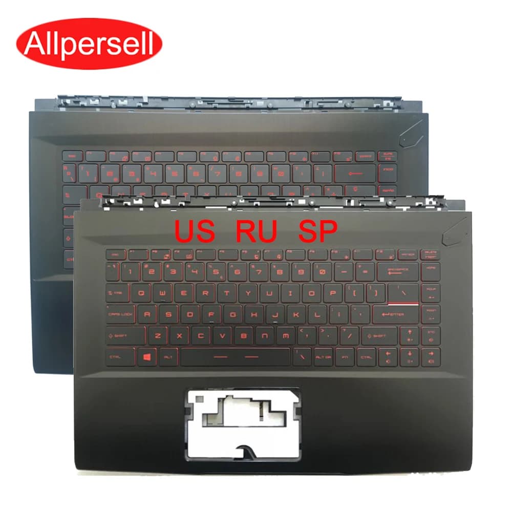 Tastiera con copertura superiore per MSI GF63 8RC 8RD MS-16R1 16 r3 16 r4 custodia per laptop palm rest shell US RU SP con tastiera retroilluminata