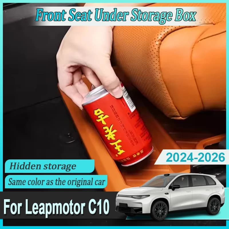 Hidden Car Storage Box For Leapmotor C10 Accessories 2024 2025 2026 Storage Box Under The Front Seat Car Interior Modification