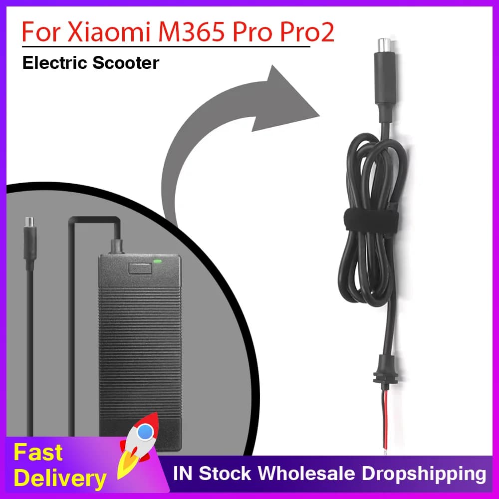 5 10 20PC 42V 2A Lithium Battery Charger for Xiaomi M365 Pro Pro2 Electric Scooter Charger Output line Part KickScooter Adapter