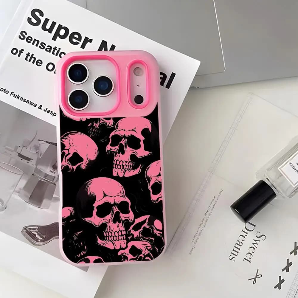 Cover Morbida Antiurto Transparent in Gelatina with Fantasms of Spacious skulls for iPhone 17 16 15 14 13 12 11 Pro Max Plus Mini