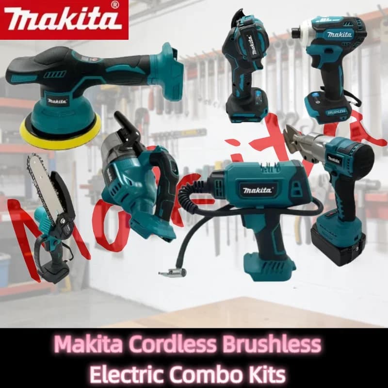 Trapano a percussione elettrico senza fili Makita, smerigliatrice angolare, sega circolare elettrica per kit combinati di batterie Makita.