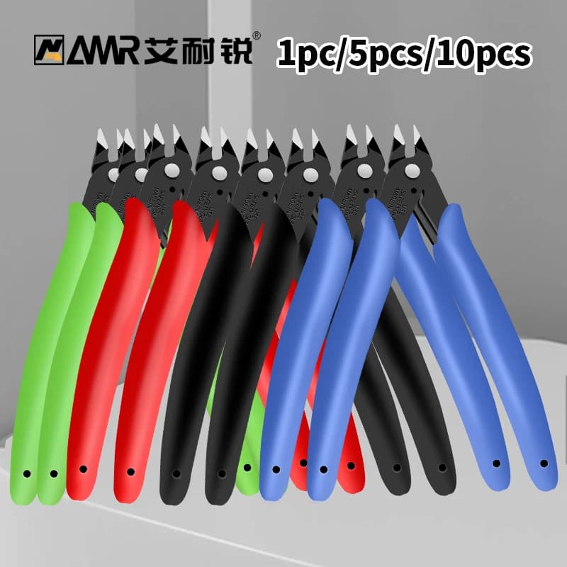 1/5/10pcs Wishful Clamp pinze diagonali elettroniche fai da te tronchesi per taglio laterale tagliafili parti della stampante 3D nero/rosso/verde/blu