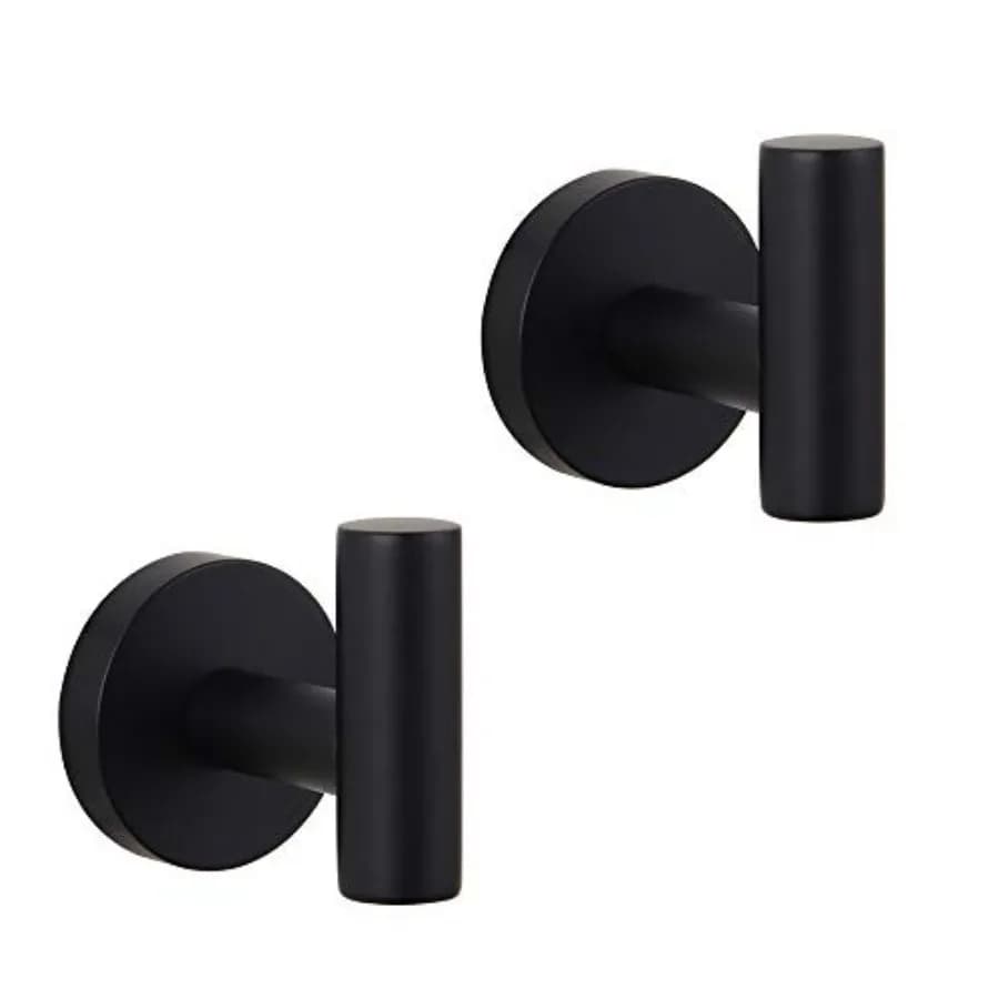 Bathroom Matte Coat Hook SUS 304 Stainless Steel Single Towel/Robe Clothes Hook for Bath Kitchen Contemporary Hotel Style Wall