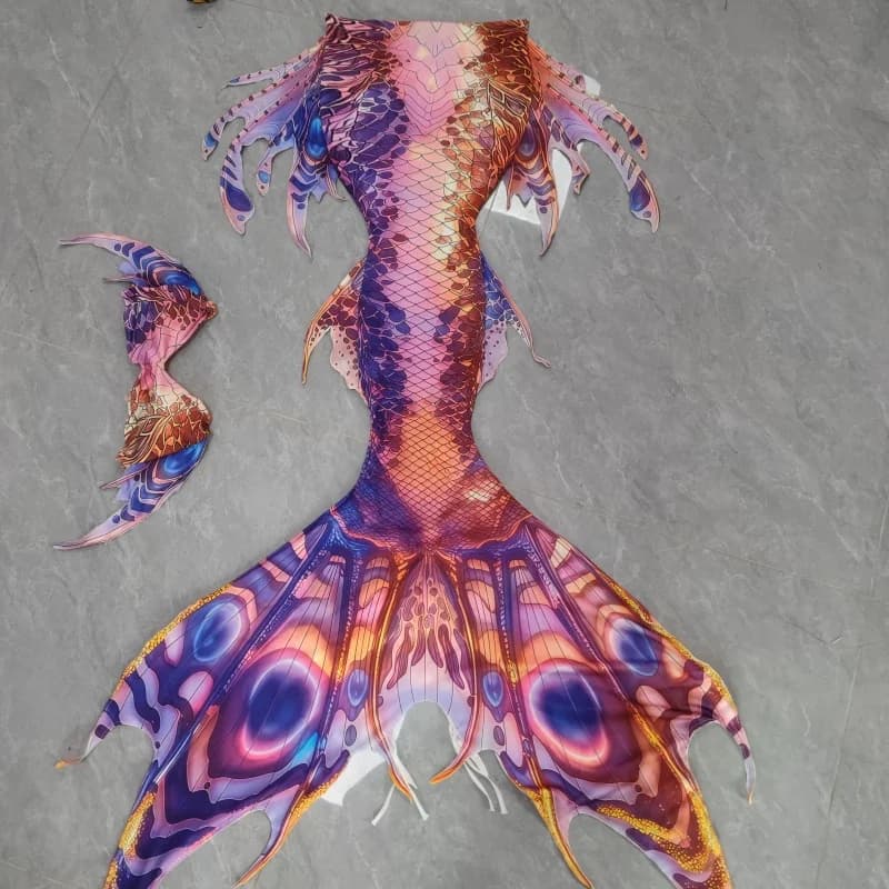 Coda di Sirena Multicolore dal Design Originale Europeo e Americano, Costumi da Sirena per Fotografia da Spiaggia e Viaggi
