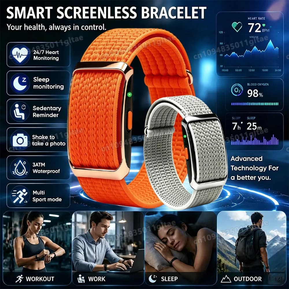 Smart Band Fitness Tracker IP68 Waterproof Smartwatch Heart Rate Blood Pressure Monitor Sports Pedometer Smart Bracelet HT22