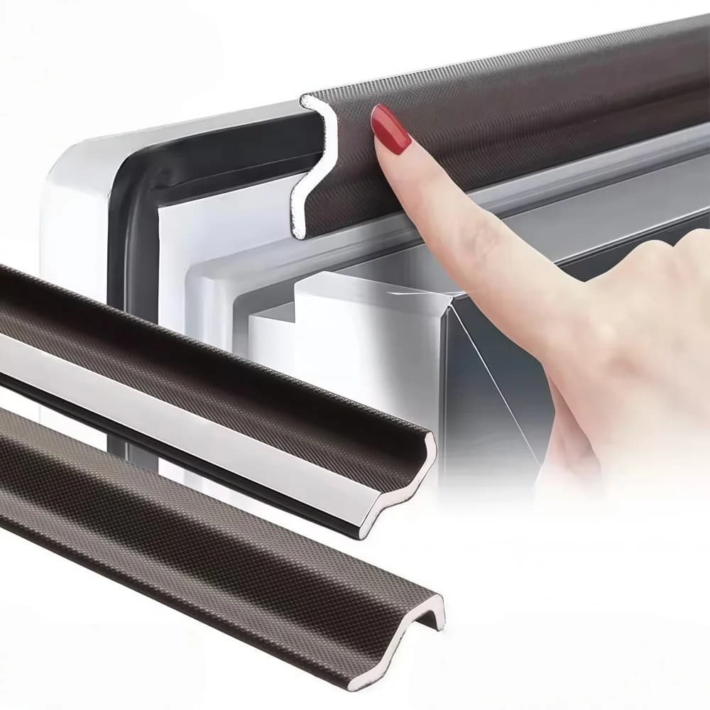 Soundproof Foam Flat Window Sealing Strip 1/6 Meters Flexible Seal Stopper Windproof S-shaped Window Weather Stripping Door