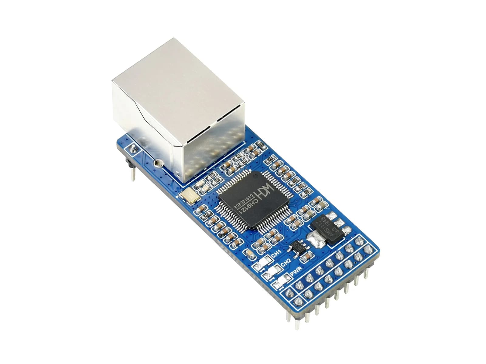 Convertitore da UART a Ethernet a 2 canali, modulo di trasmissione trasparente con porta seriale, interfaccia di controllo supporta Raspberry Pi, STM32, ecc.