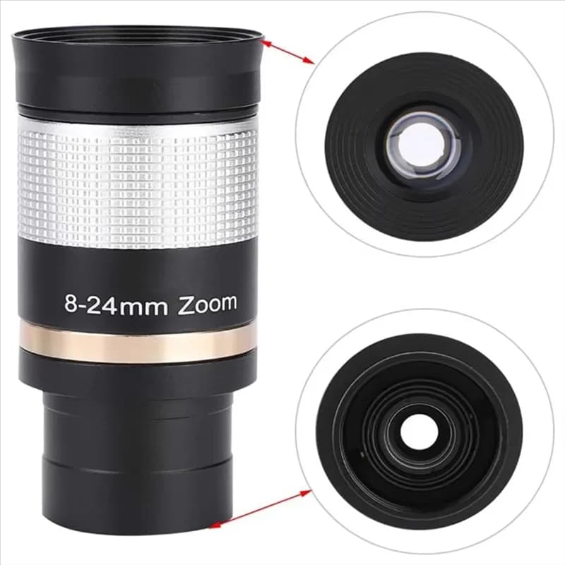 A25F-Per oculare con zoom per telescopio (8-24 mm) Lente ottica multistrato Messa a fuoco regolabile per accessori per l'osservazione dell'astronomia stellare